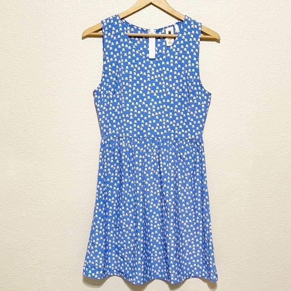 Needle and Thread Blue with Pattern Anthropologie Dress Size S